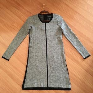 Cynthia Rowley Black-Trimmed Gray Dress